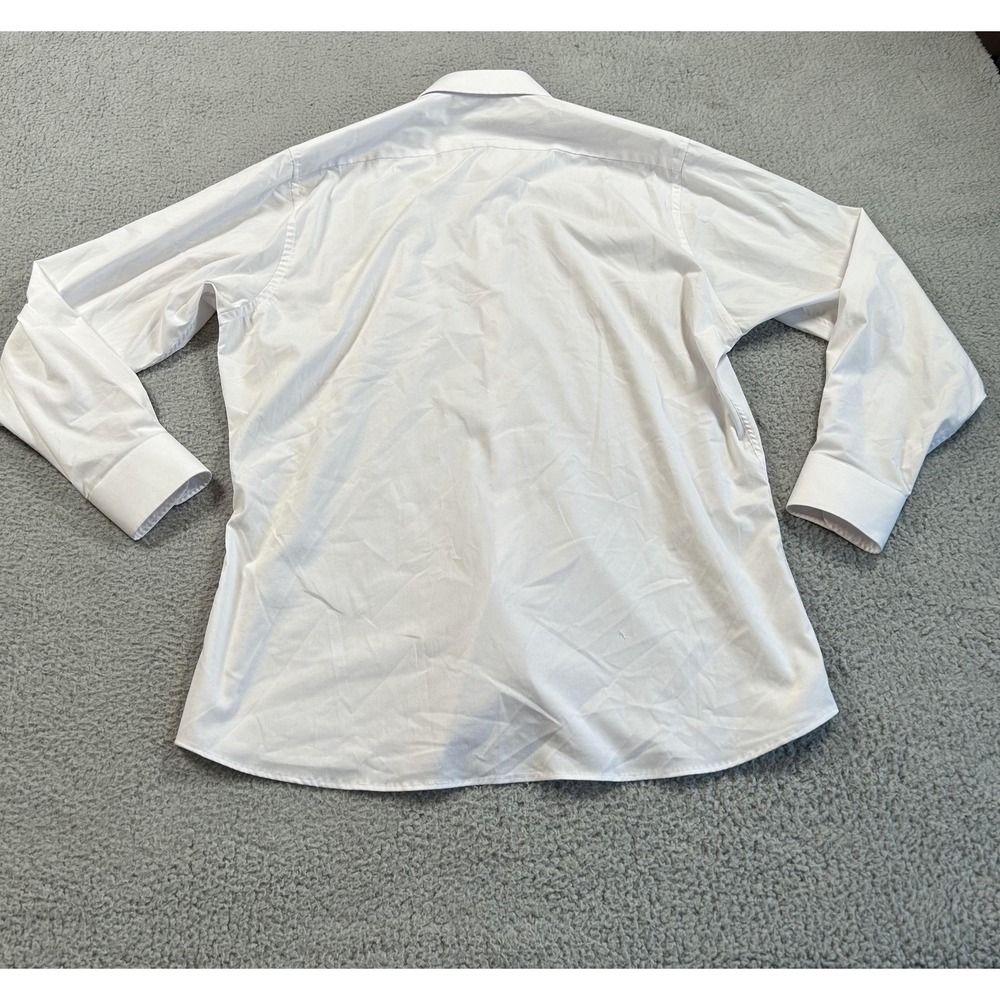 LIM'S TAILOR Shirt Mens Large White Dress Button Front Long Sleeve Pocket Formal - Picture 13 of 14